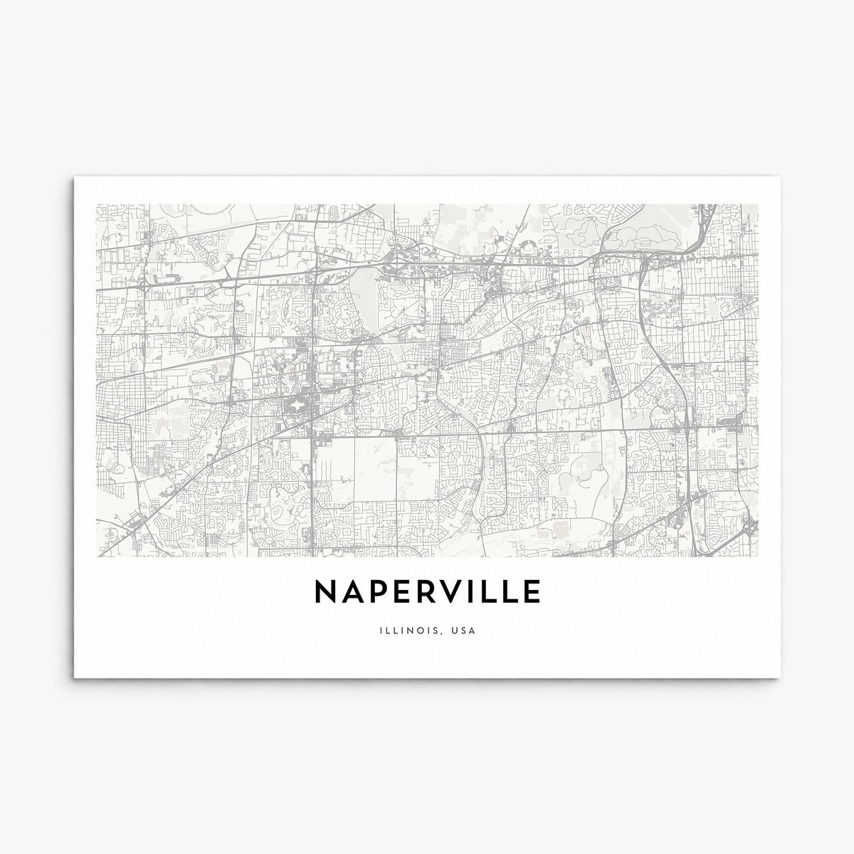Naperville Map Poster, print only (unframed)