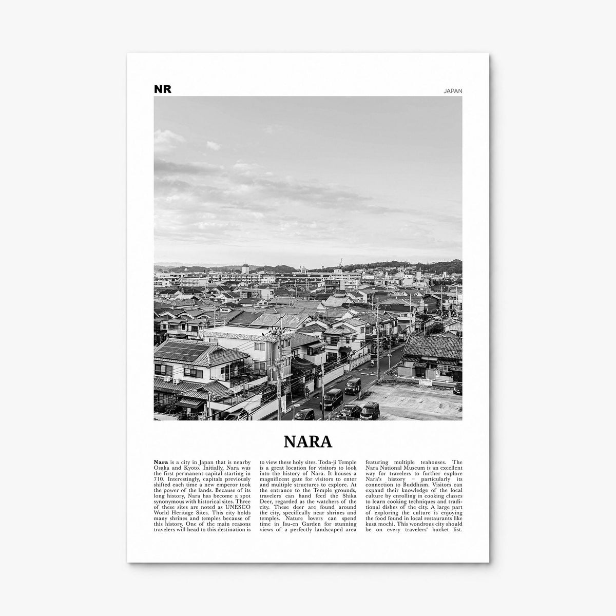 Nara Newspaper Poster, print only (unframed)