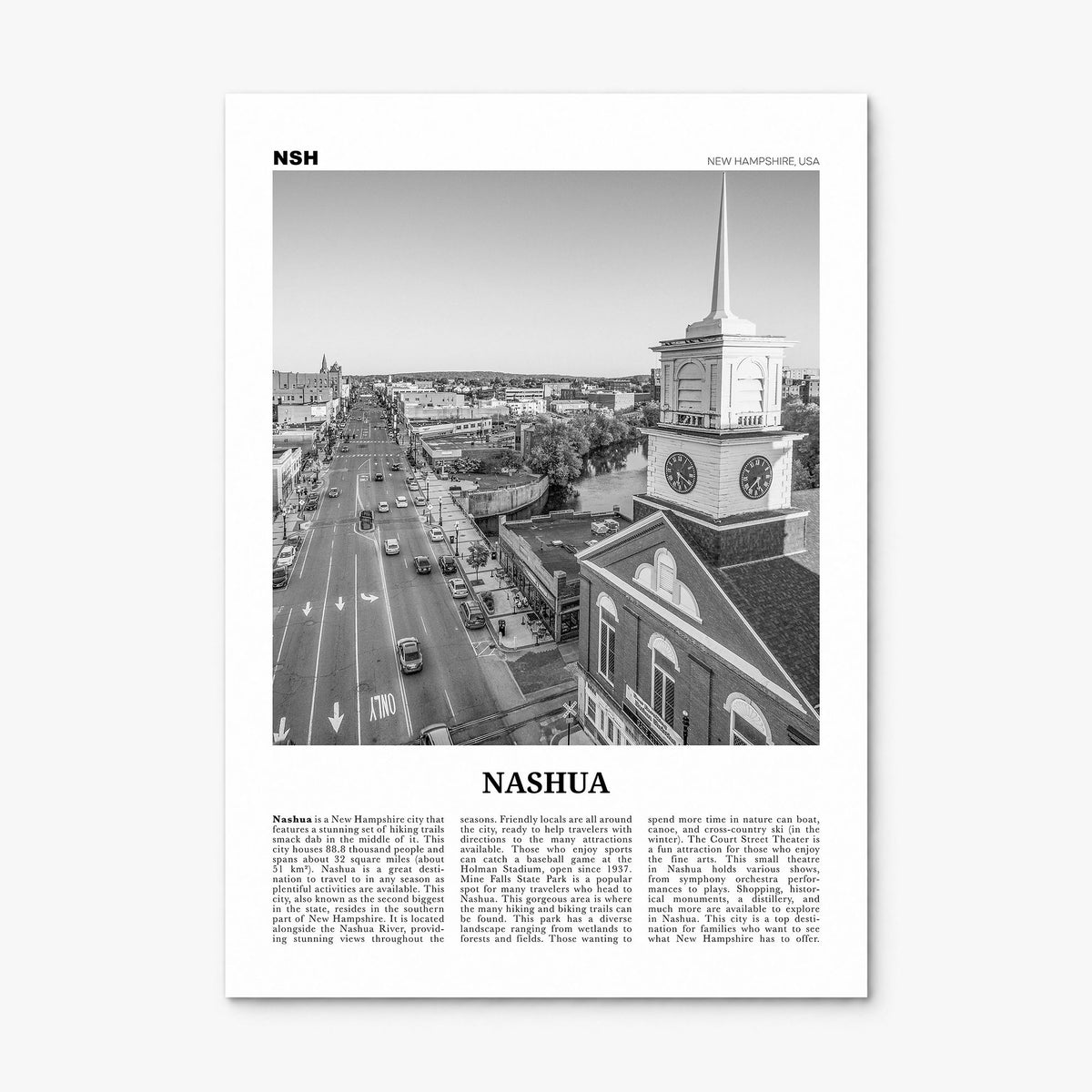 Nashua Newspaper Poster, print only (unframed)