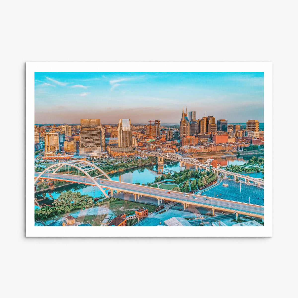 Nashville Photo Poster, print only (unframed), white border
