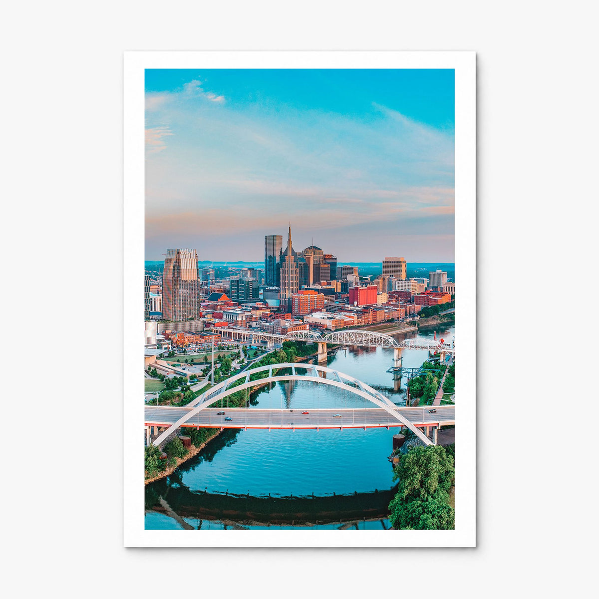 Nashville Photo Poster, print only (unframed), white border