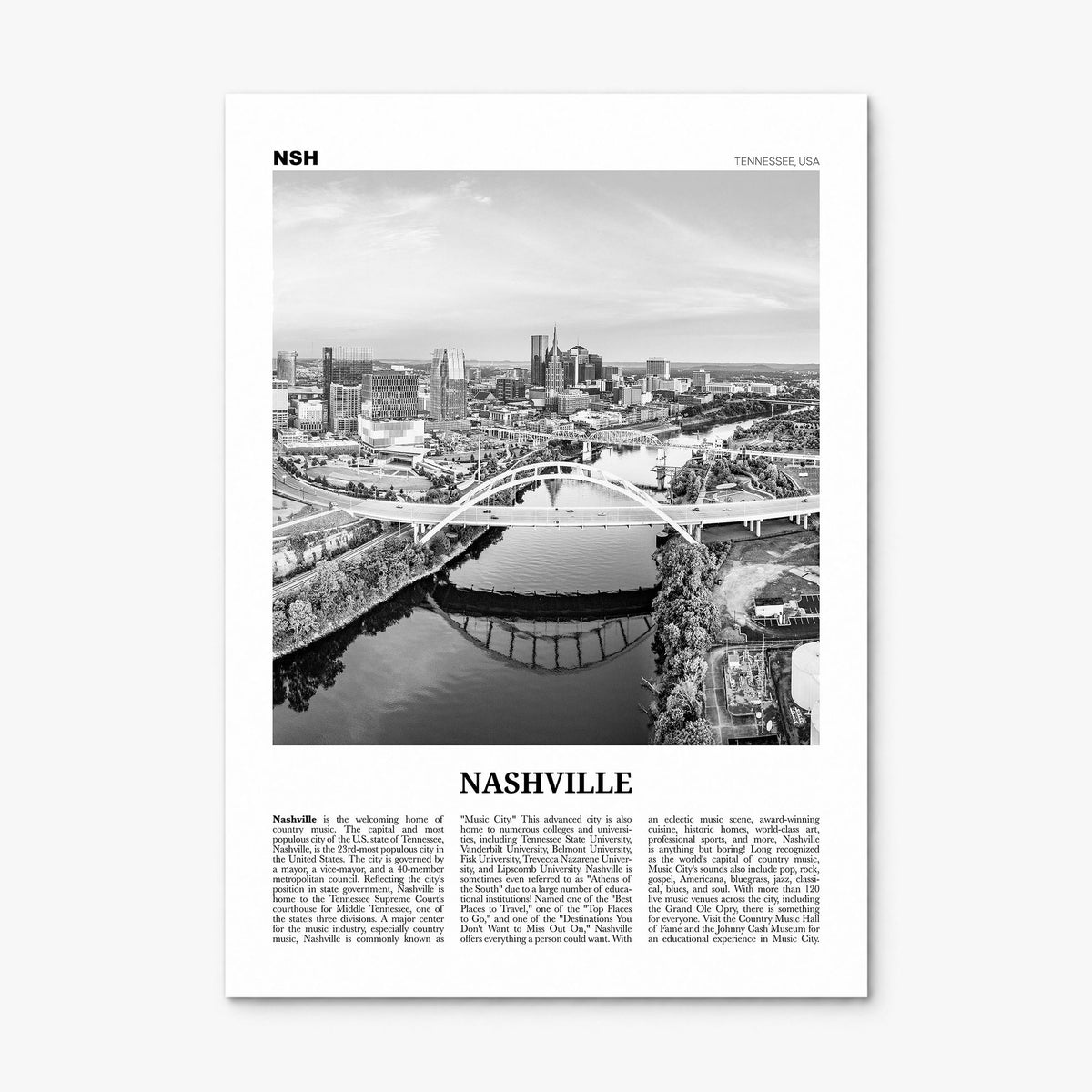 Nashville Newspaper No 1 Poster, print only (unframed)