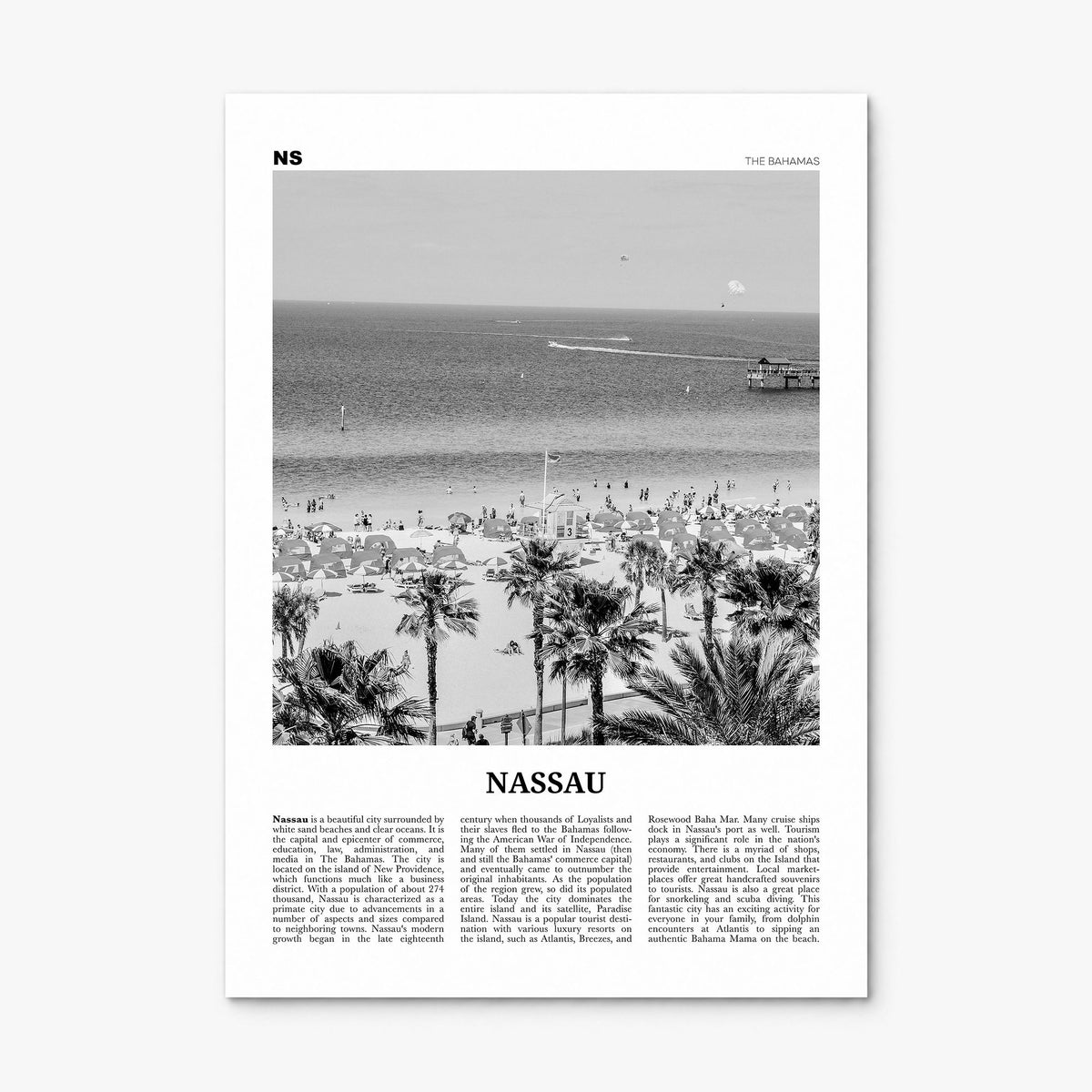 Nassau Newspaper Poster, print only (unframed)