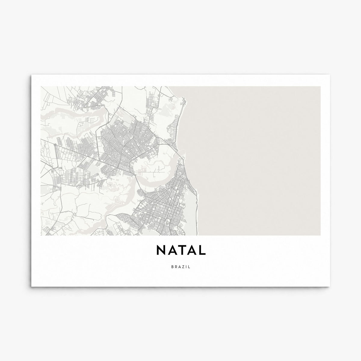 Natal Map Poster, print only (unframed)