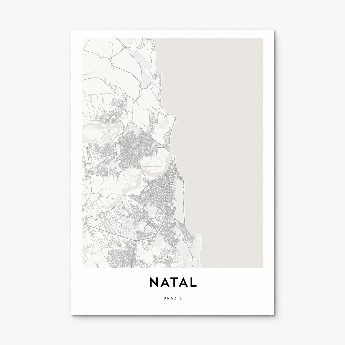 Natal Map Poster, print only (unframed)