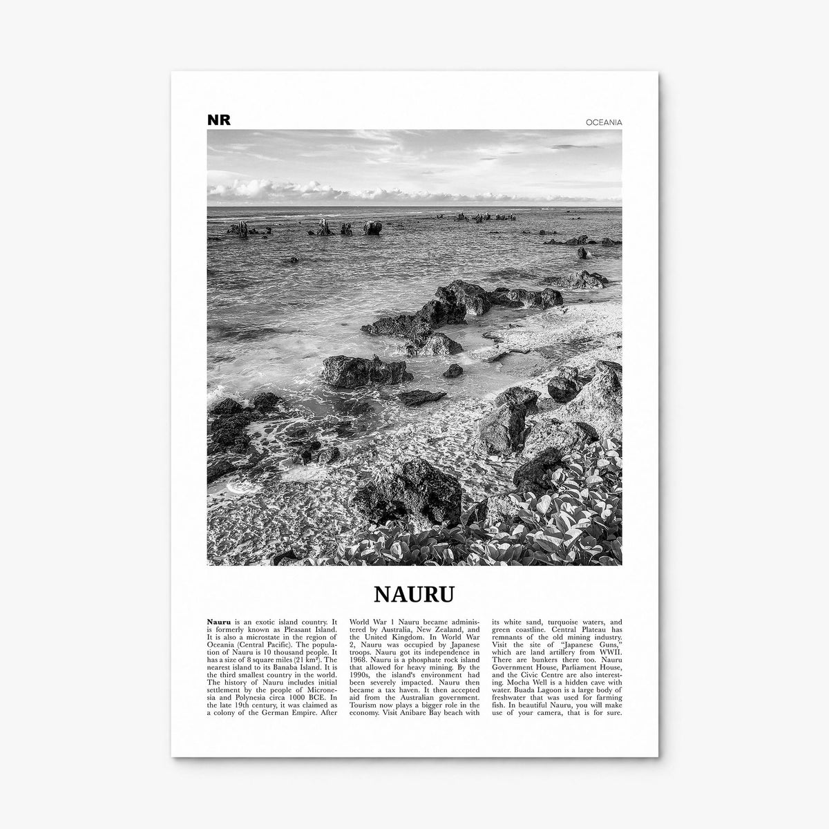 Nauru Newspaper Poster, print only (unframed)