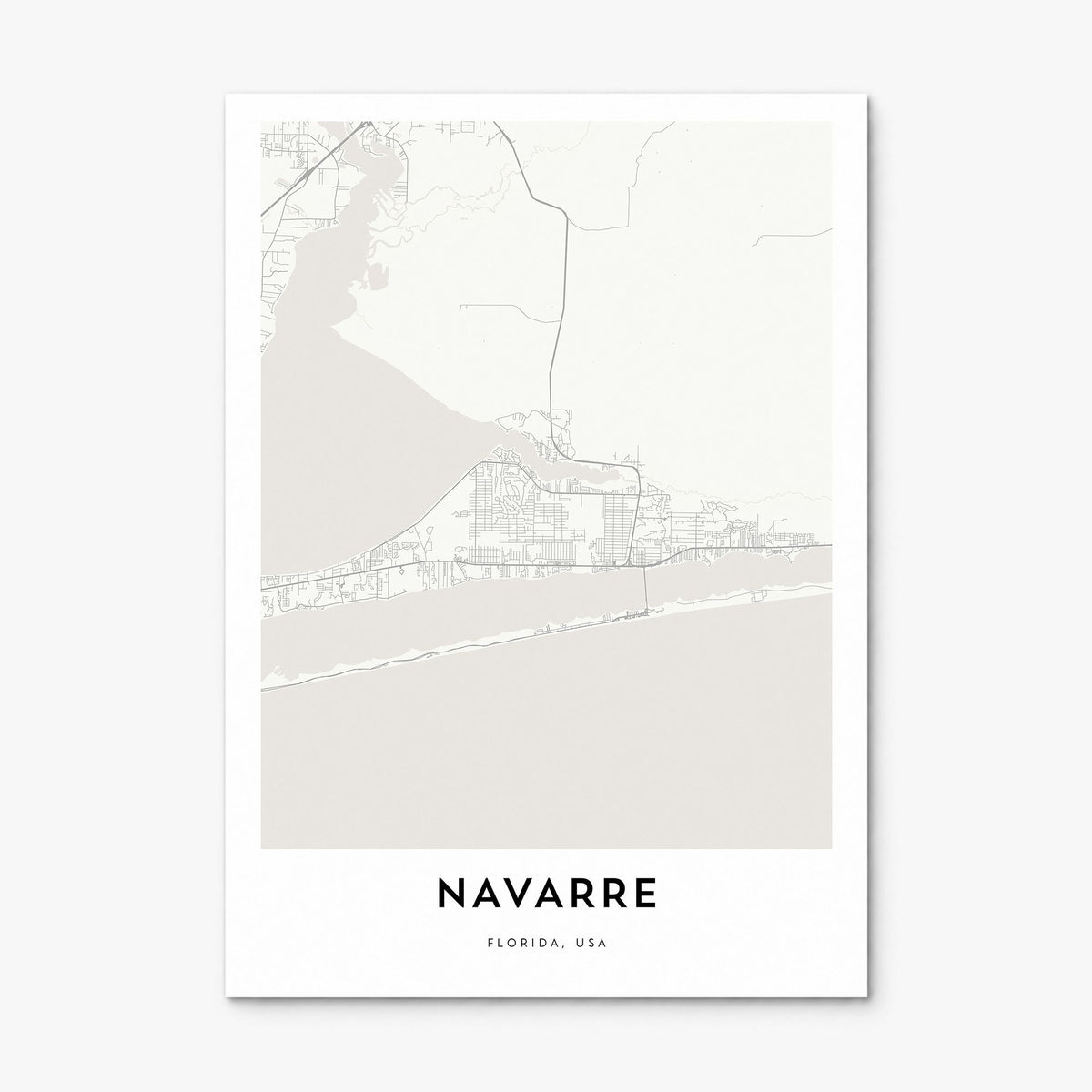 Navarre Map Poster, print only (unframed)