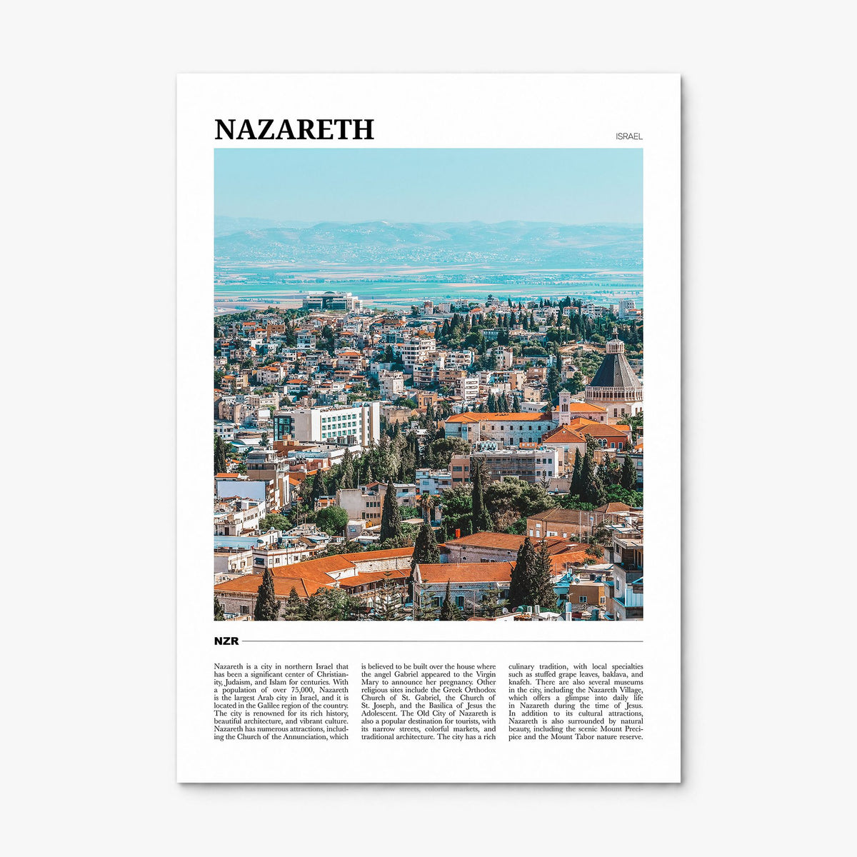 Nazareth Travel Poster, print only (unframed)