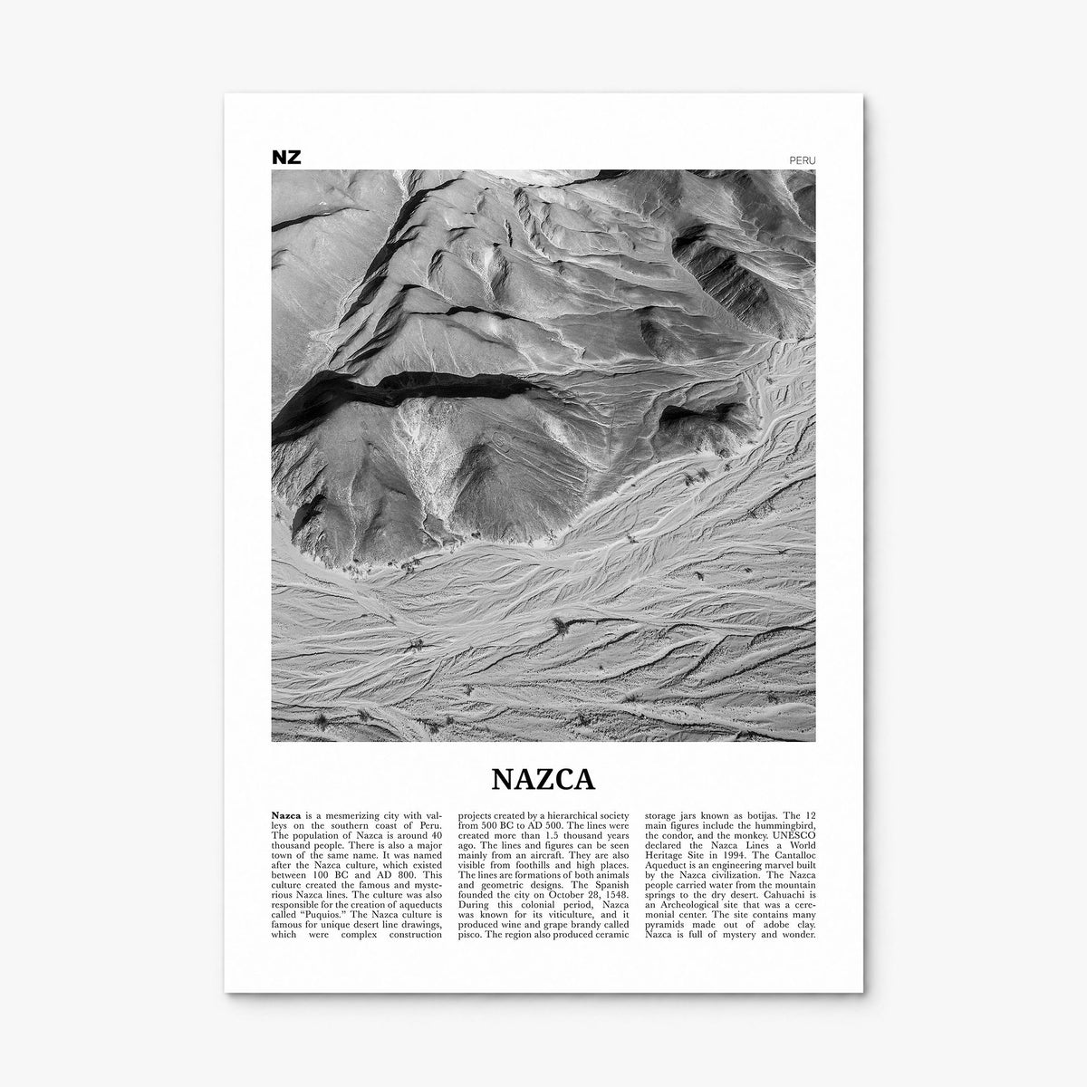 Nazca Newspaper Poster, print only (unframed)