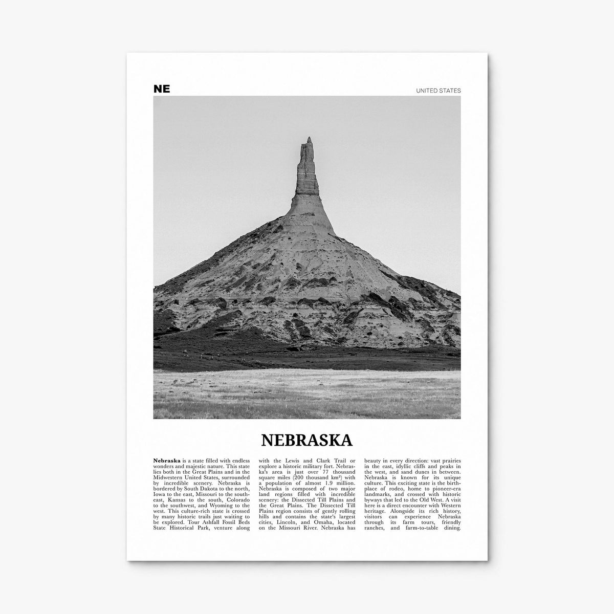 Nebraska Newspaper No 2 Poster, print only (unframed)