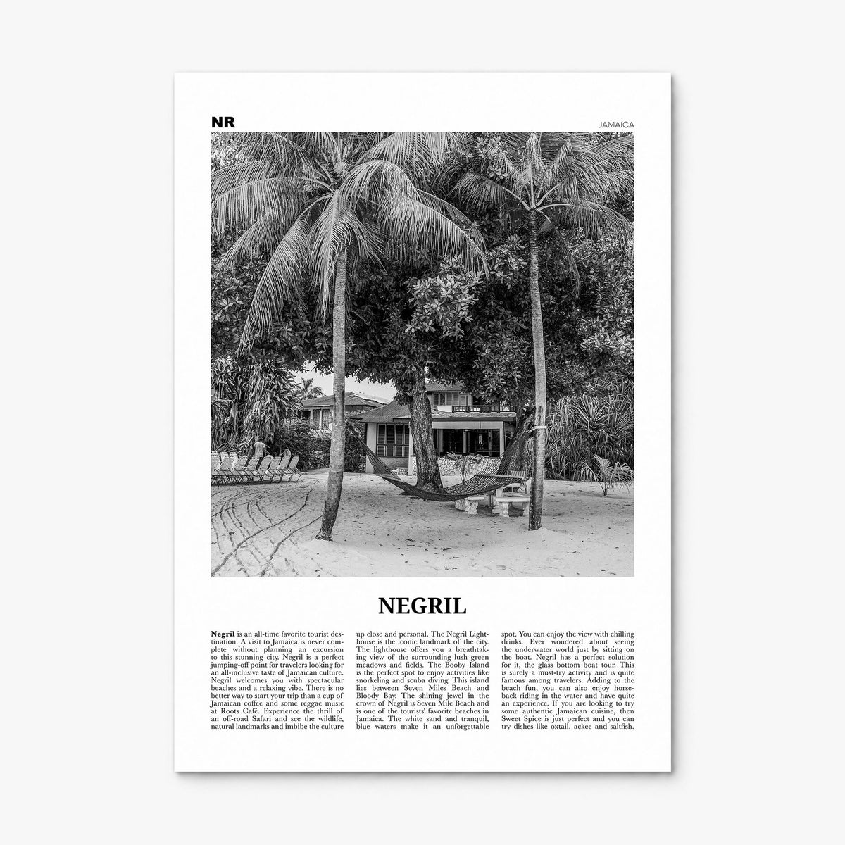 Negril Newspaper Poster, print only (unframed)