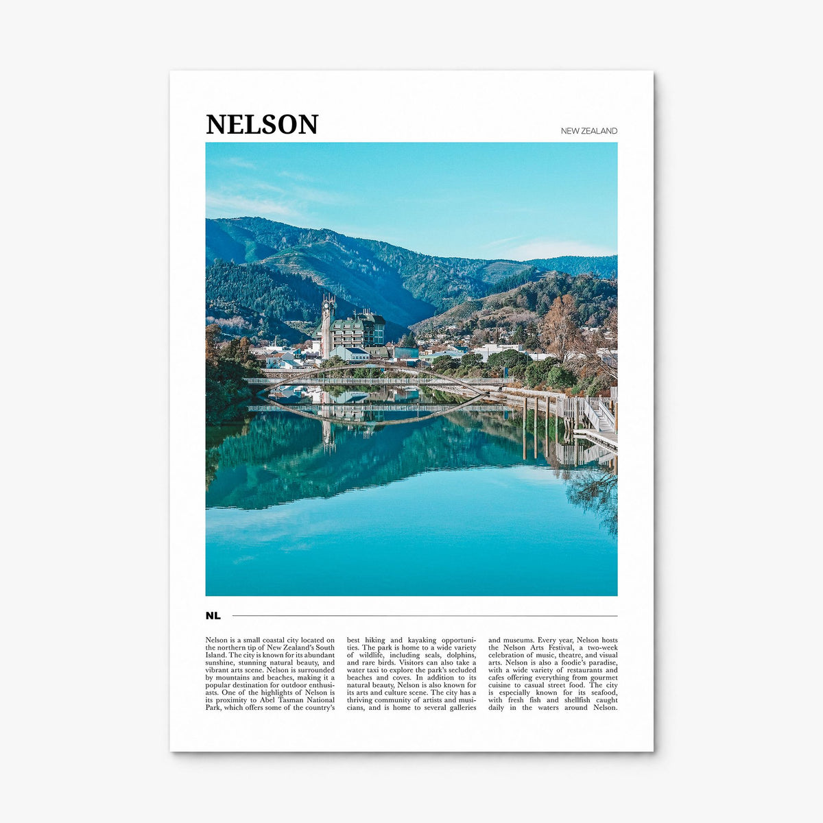 Nelson Travel Poster, print only (unframed)