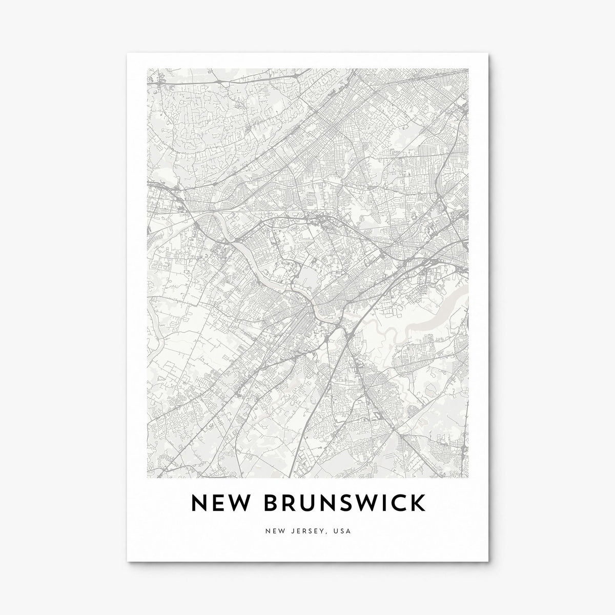New Brunswick Map Poster, print only (unframed)