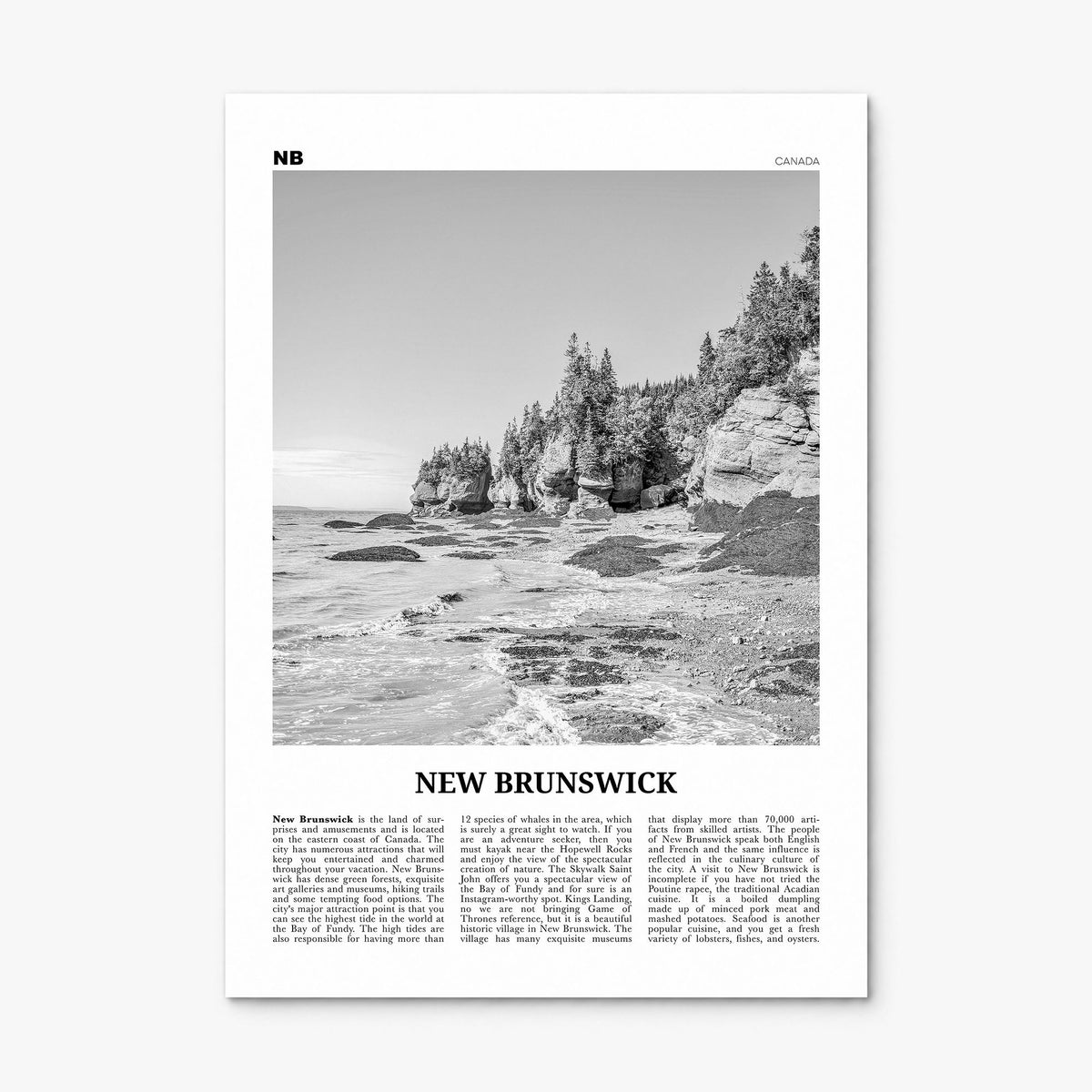 New Brunswick Newspaper Poster, print only (unframed)