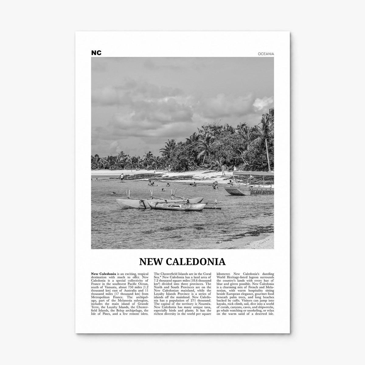 New Caledonia Newspaper Poster, print only (unframed)