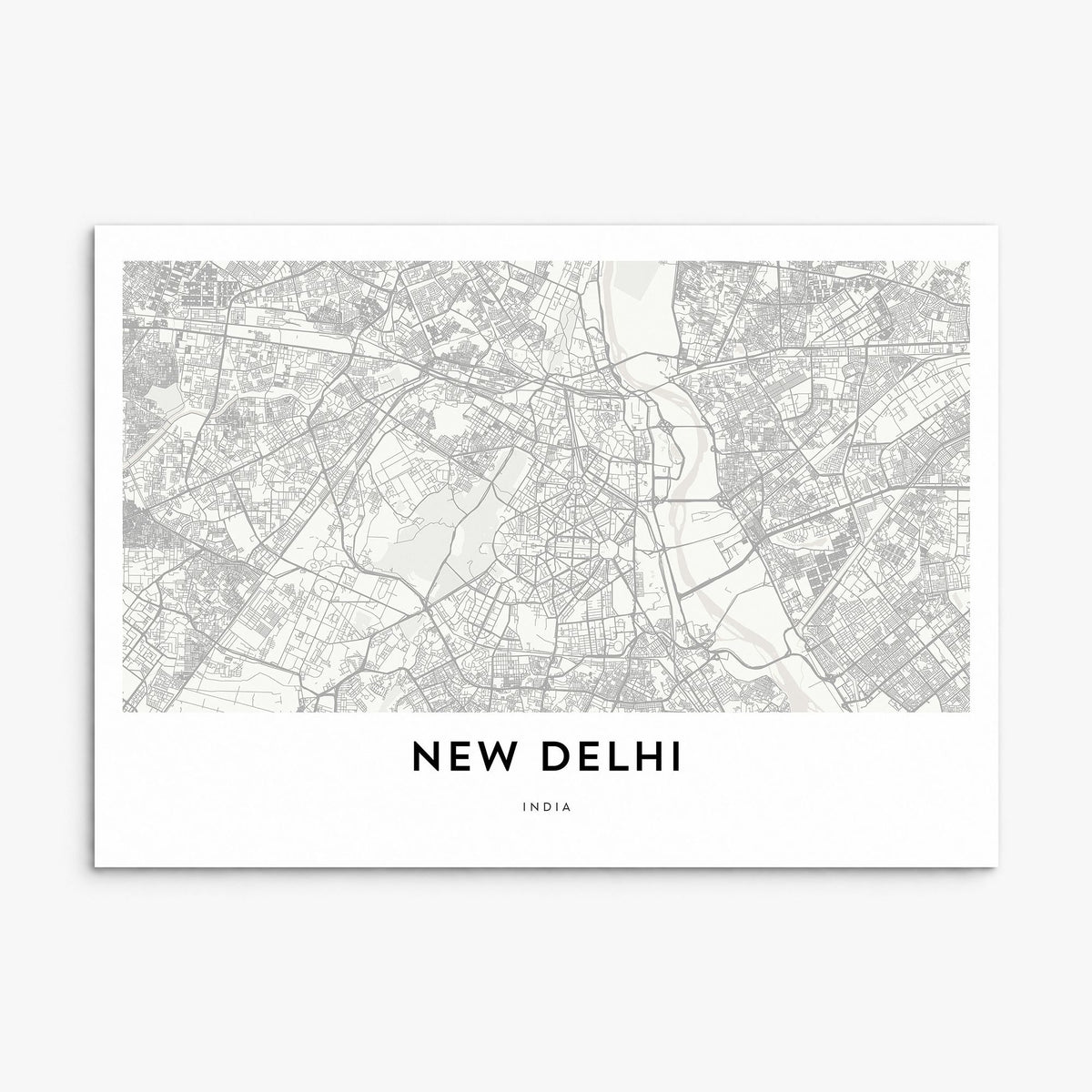 New Delhi Map Poster, print only (unframed)