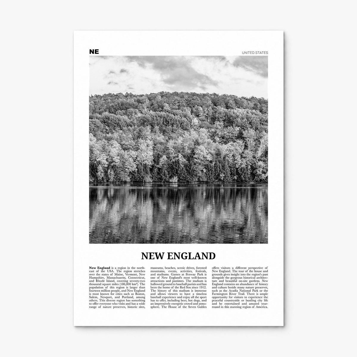New England Newspaper Poster, print only (unframed)