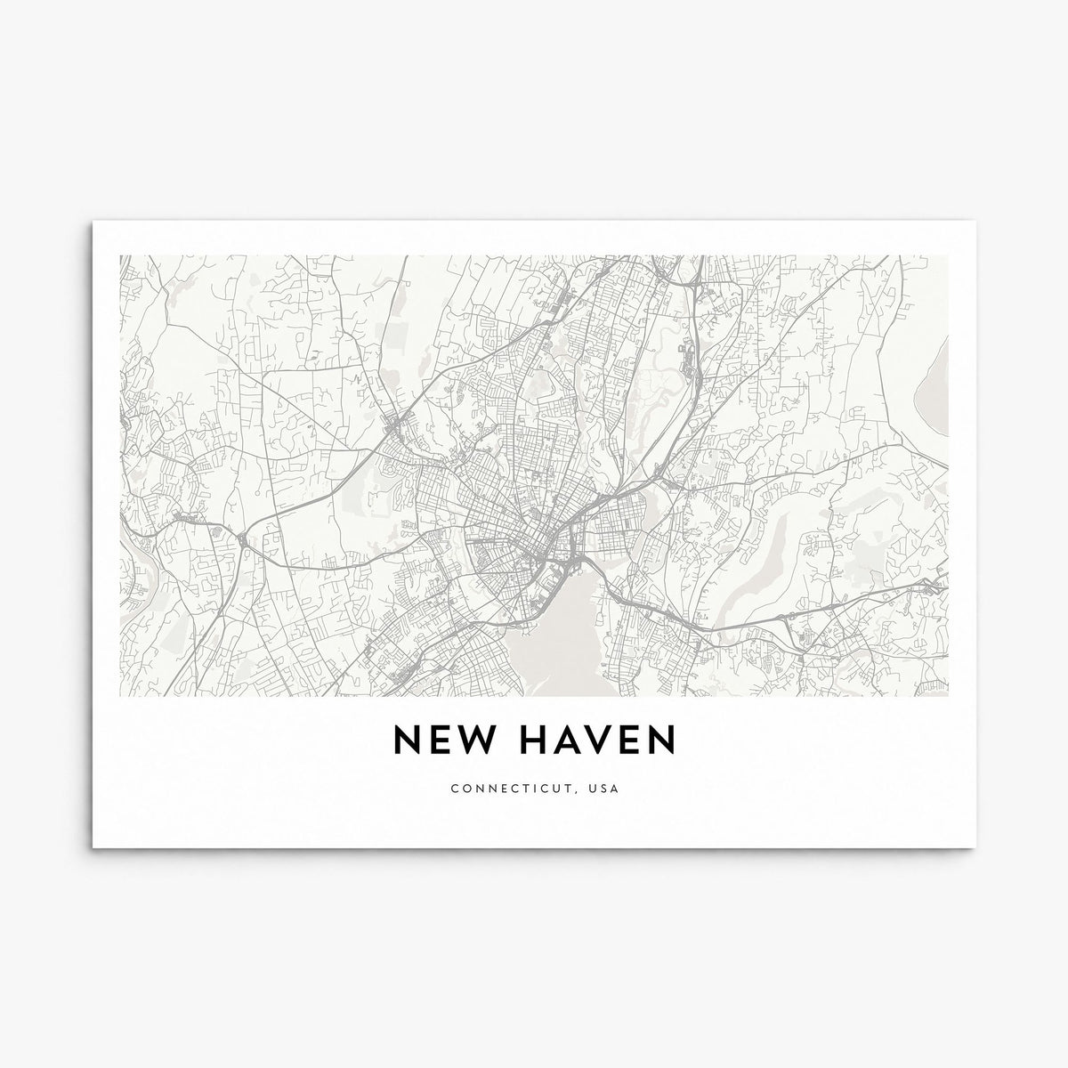 New Haven Map Poster, print only (unframed)