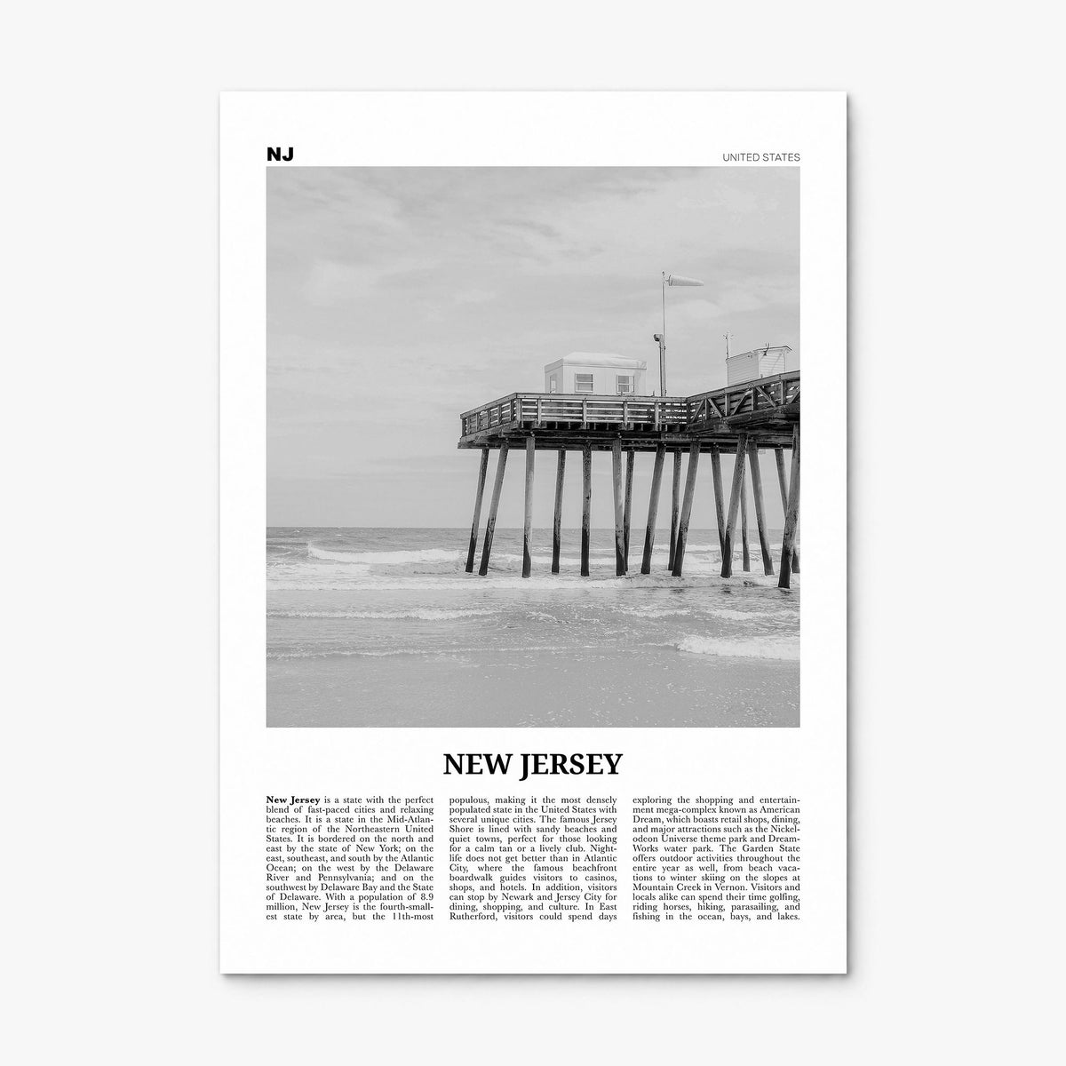New Jersey Newspaper No 1 Poster, print only (unframed)