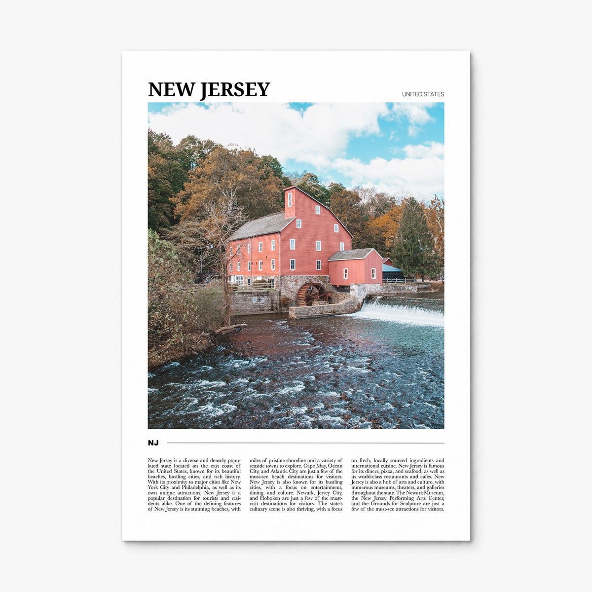 New Jersey Travel No 1 Poster, print only (unframed)