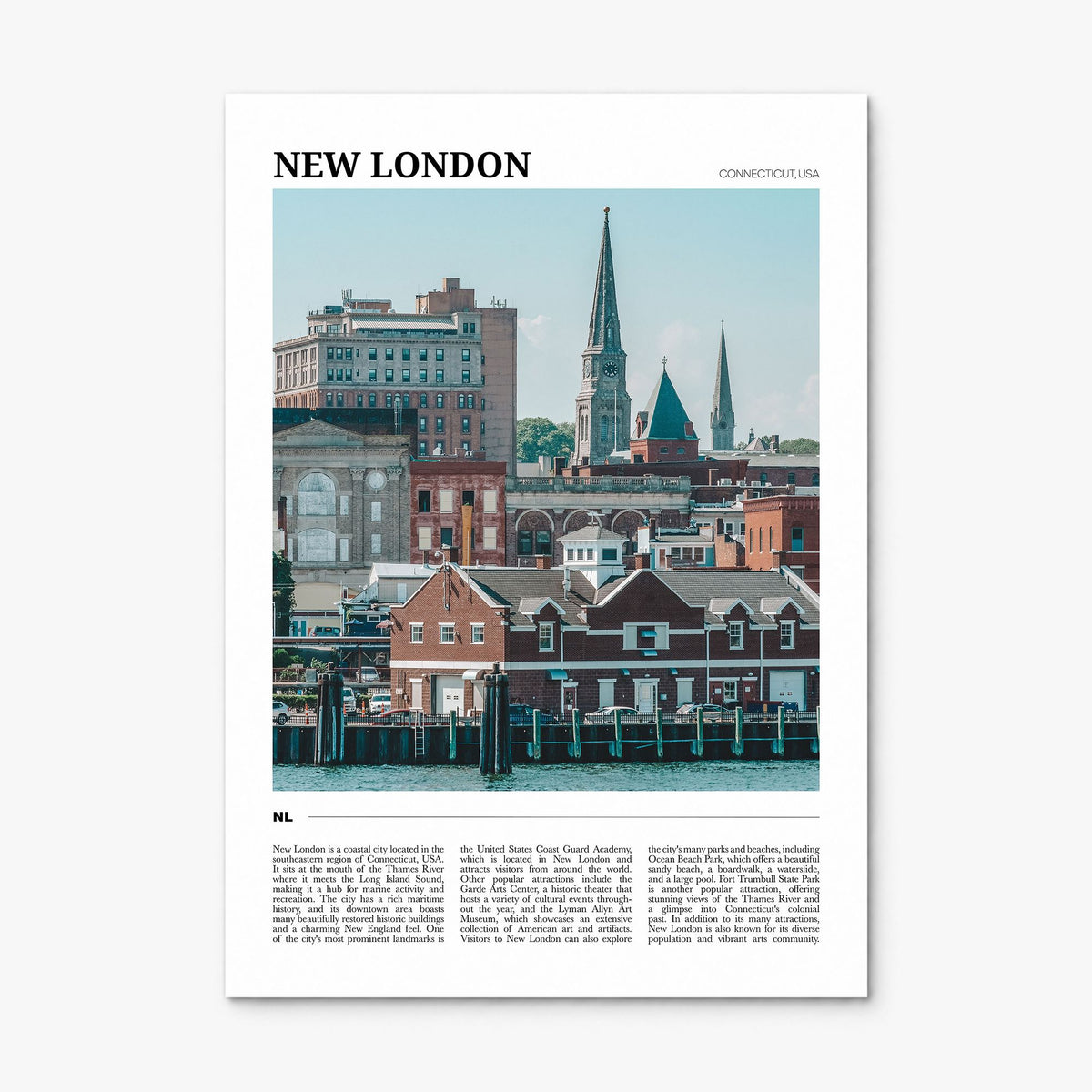 New London Travel Poster, print only (unframed)