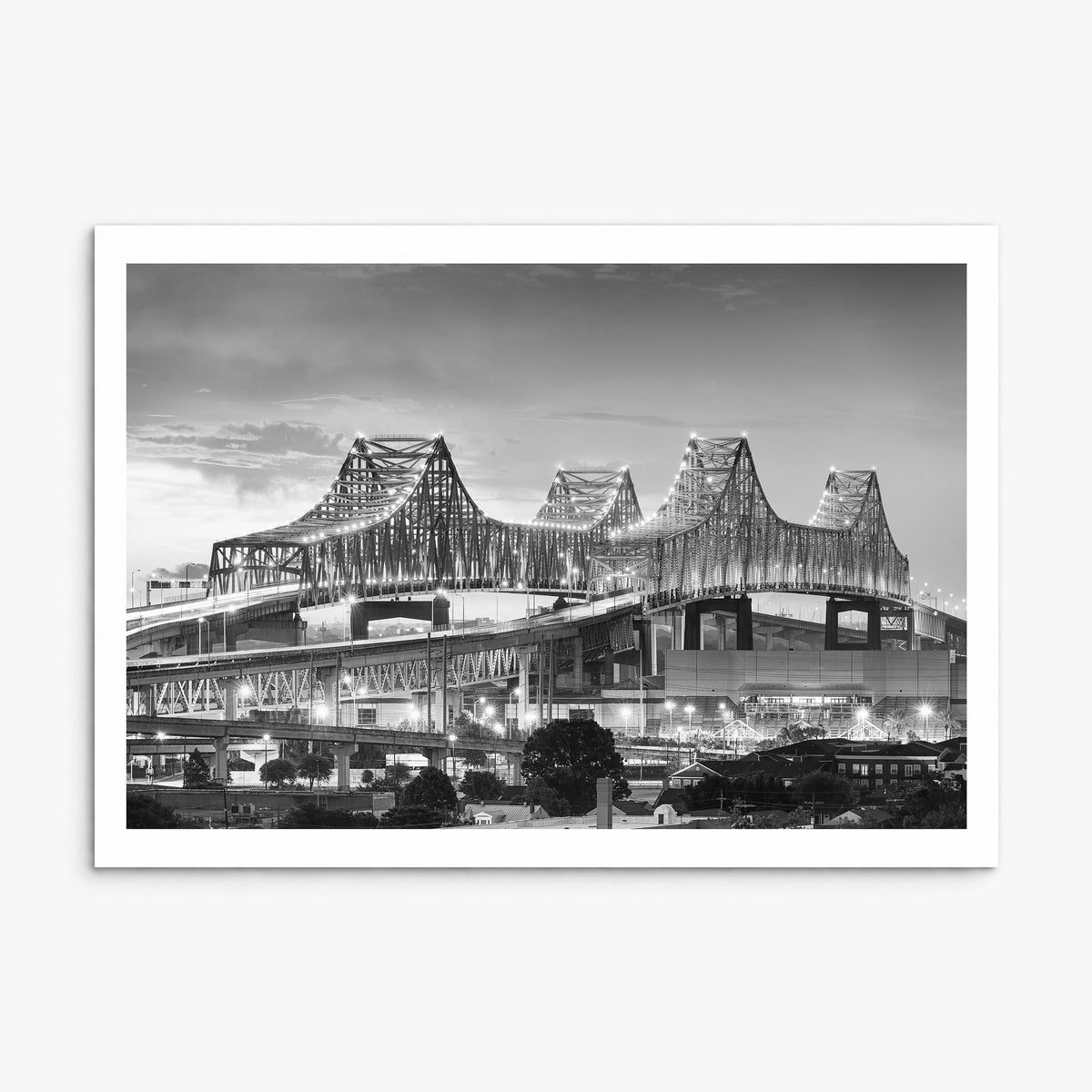 New Orleans Photo Poster, print only (unframed), white border