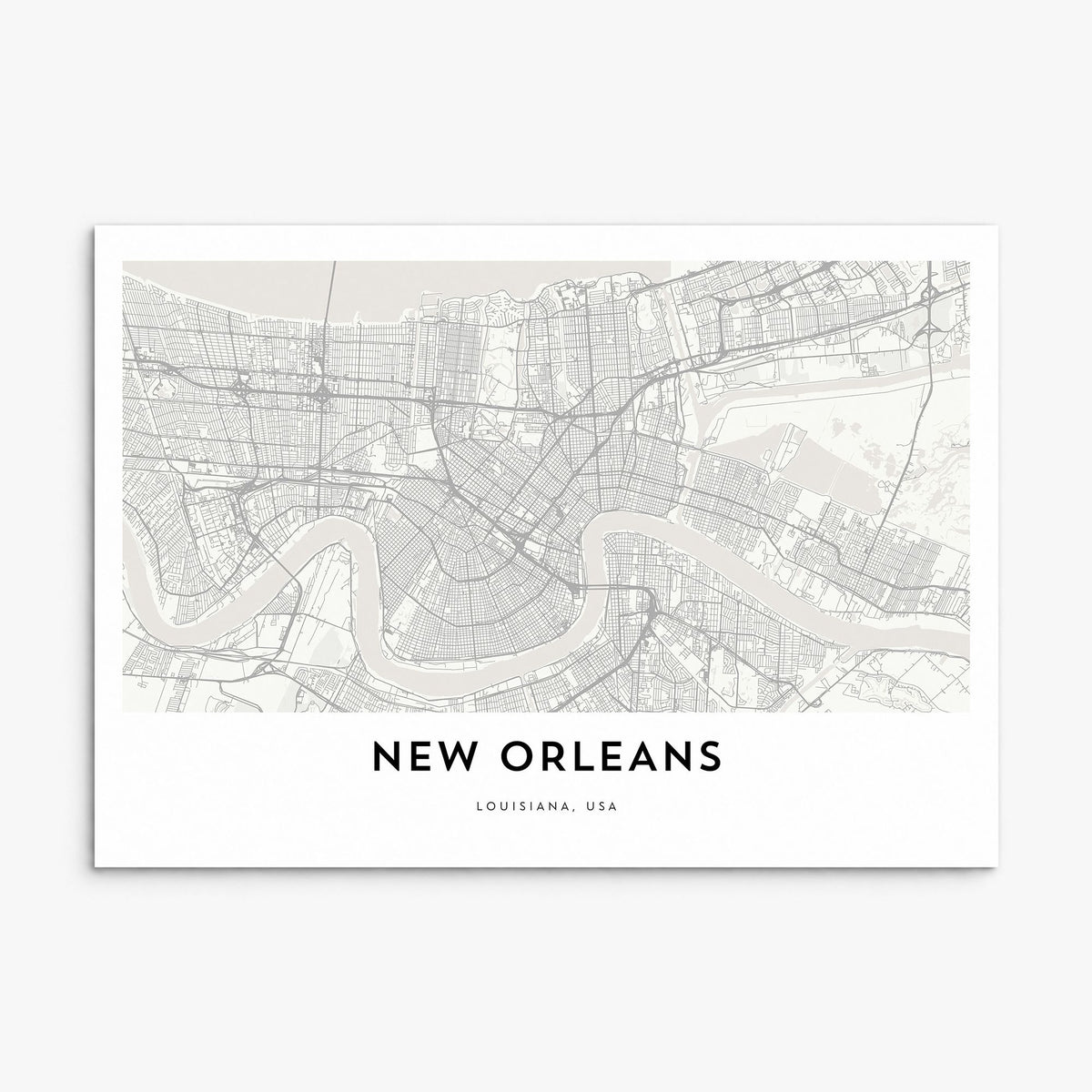 New Orleans Map Poster, print only (unframed)