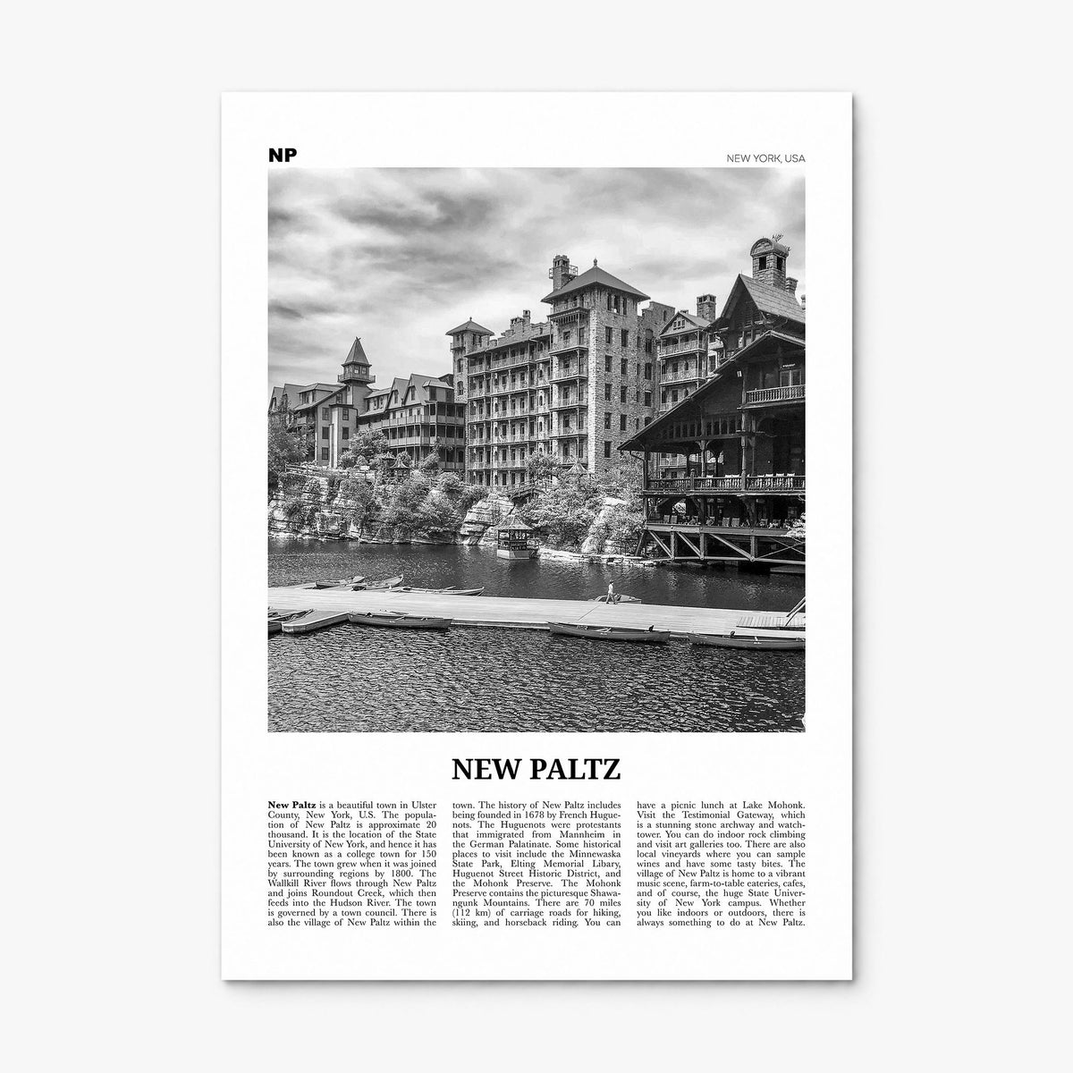 New Paltz Newspaper Poster, print only (unframed)