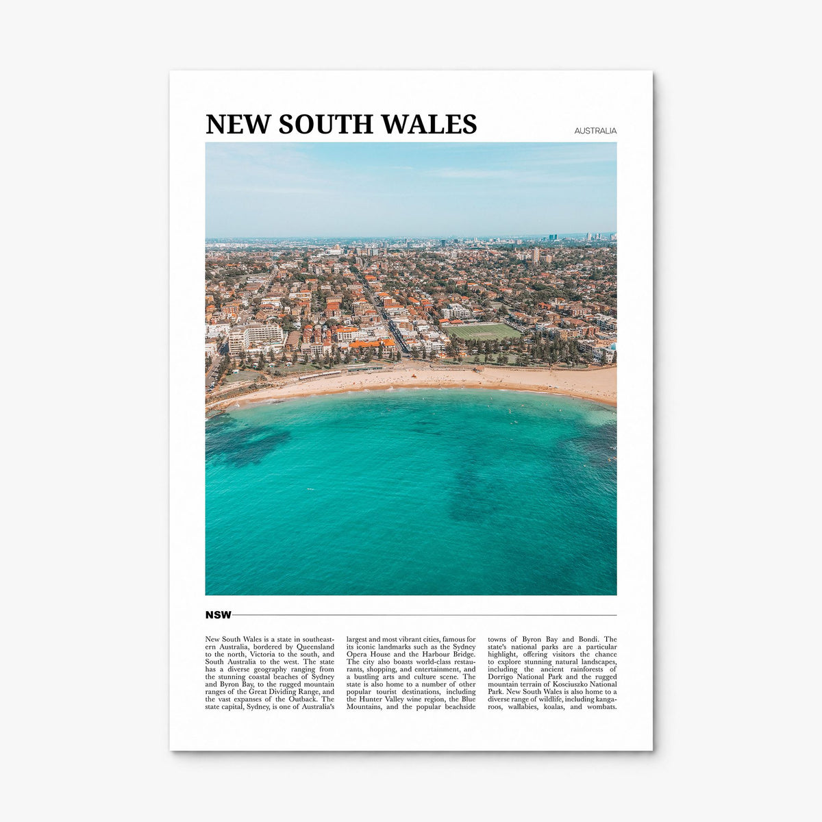 New South Wales Travel No 1 Poster, print only (unframed)