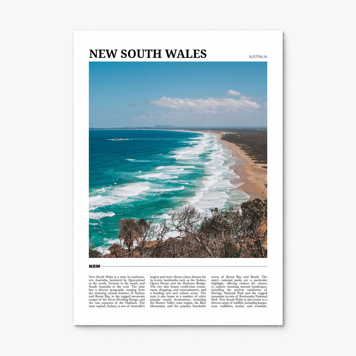 New South Wales Travel No 2 Poster, print only (unframed)