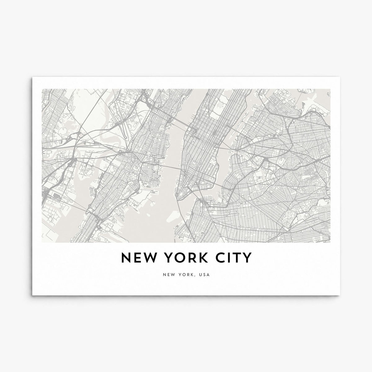 New York City Map Poster, print only (unframed)