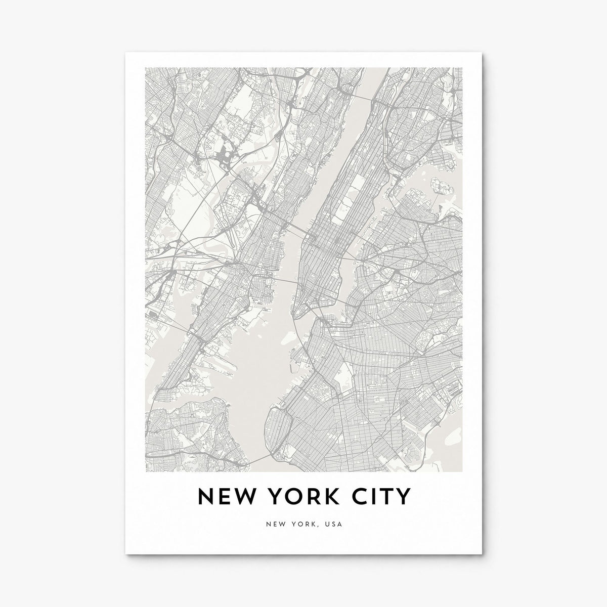 New York City Map Poster, print only (unframed)