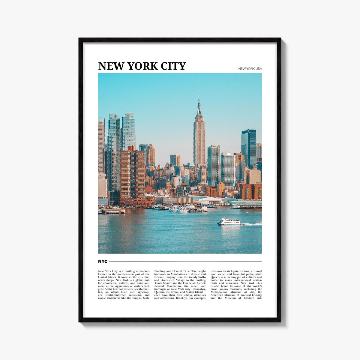 New York City Travel No 1 Poster