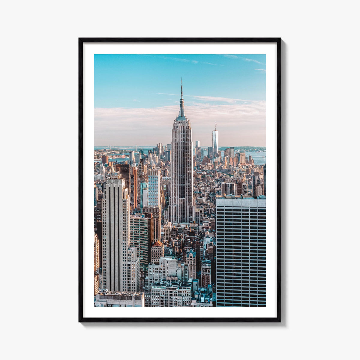 New York City no. 5 colorful photo poster of New York, USA – vertical wall art, unframed print shown in interior mockup