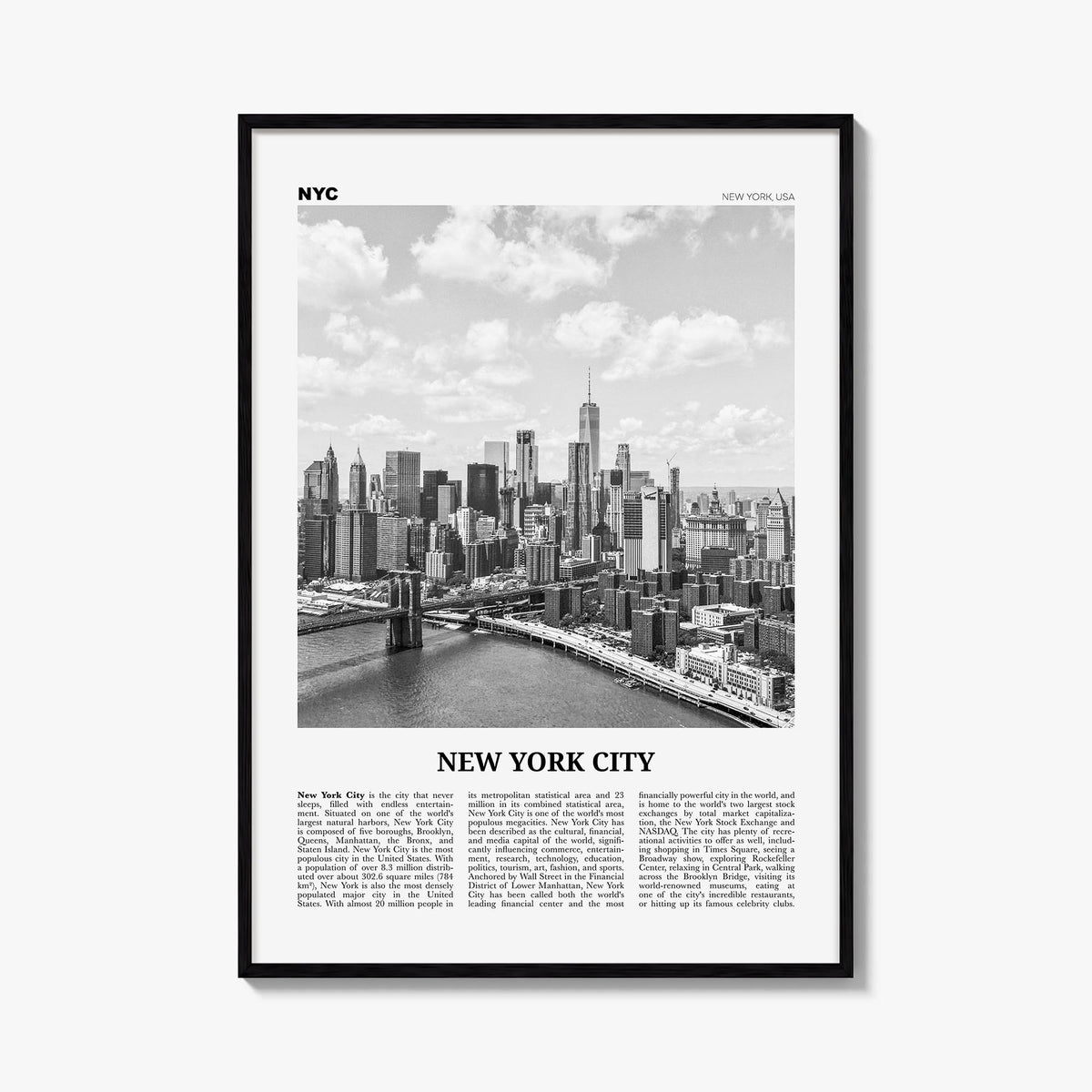 New York City Newspaper No 7 Poster