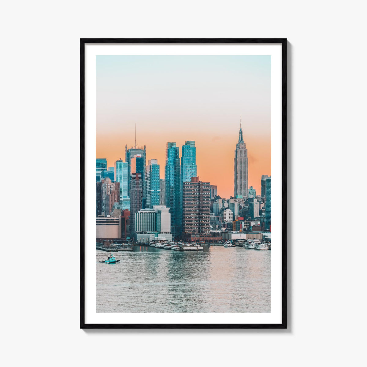 New York (State) colorful photo poster of New York, USA – vertical wall art, unframed print shown in interior mockup