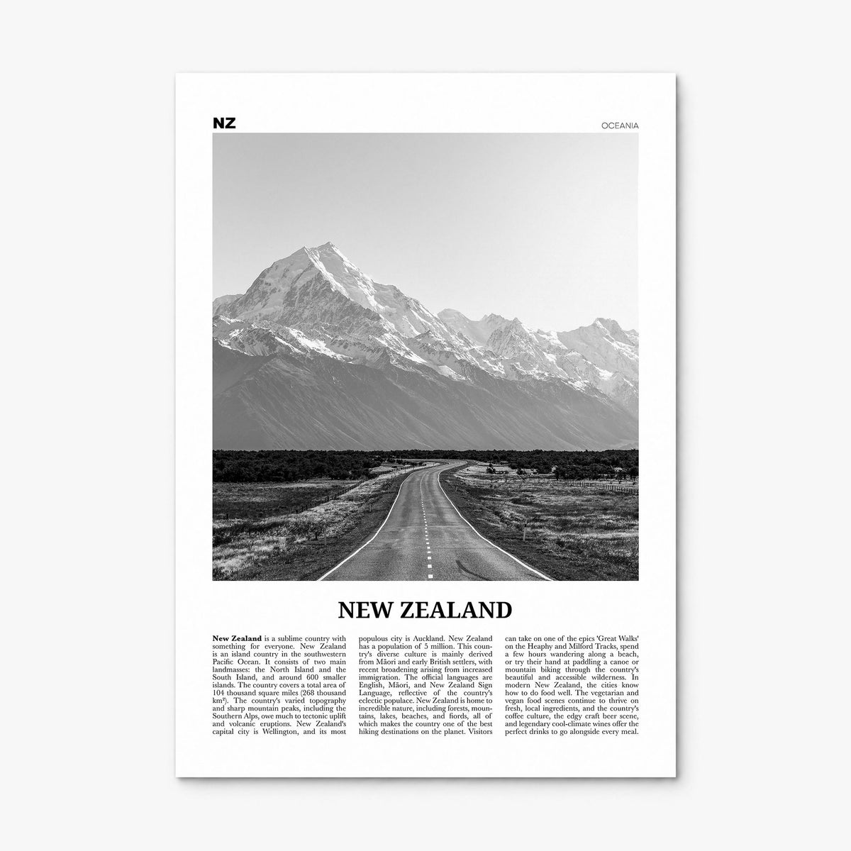 New Zealand Newspaper No 1 Poster, print only (unframed)