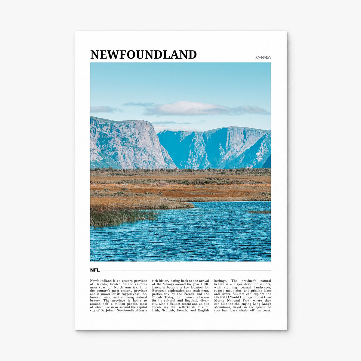Newfoundland Travel Poster, print only (unframed)