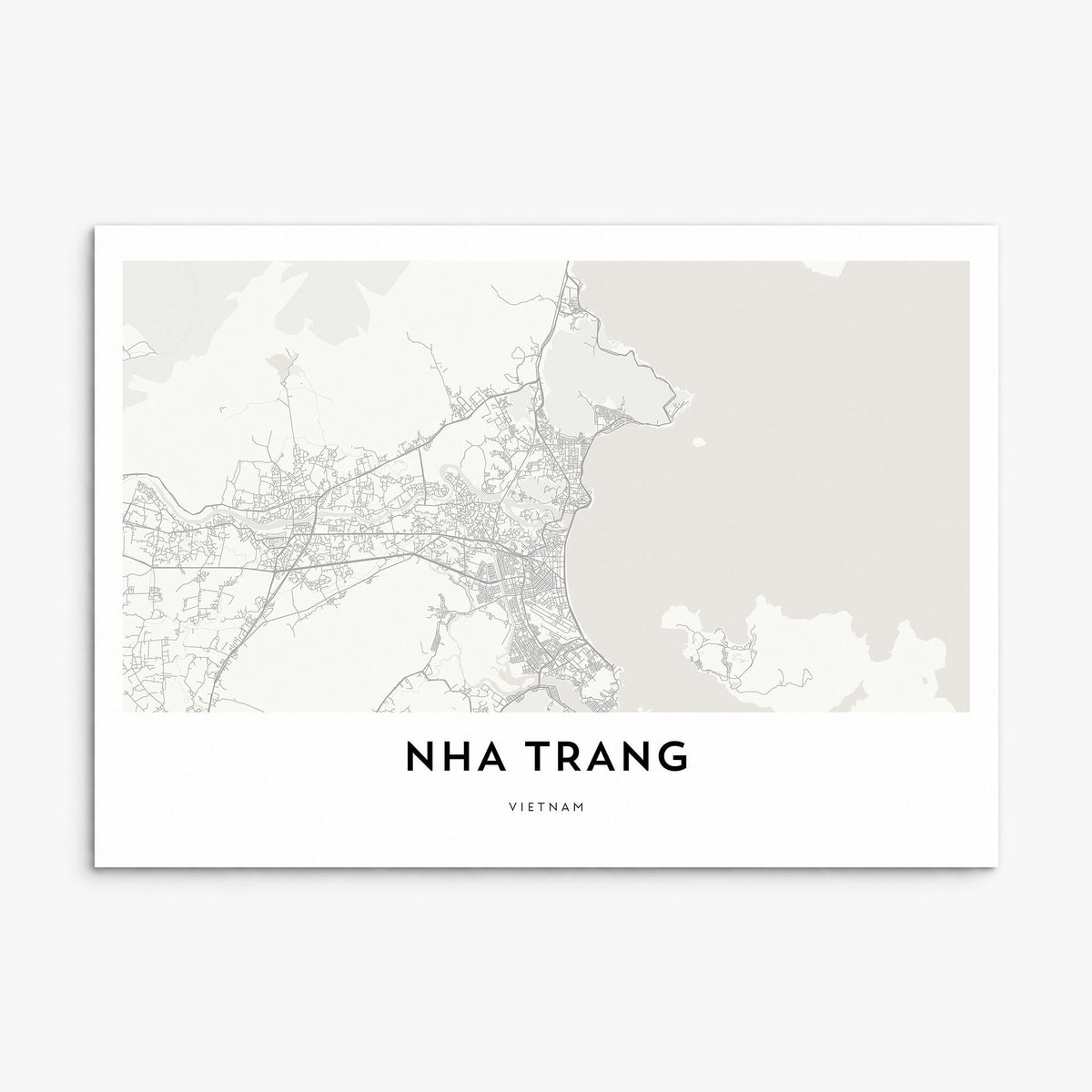 Nha Trang Map Poster, print only (unframed)