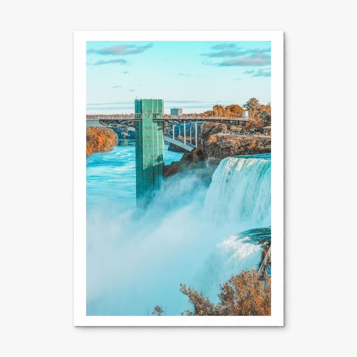 Niagara Falls Photo Poster, print only (unframed), white border