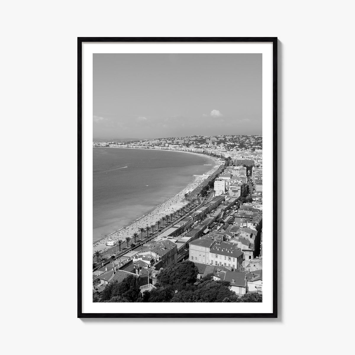 Nice black & white photo poster of France – vertical wall art, unframed print shown in interior mockup