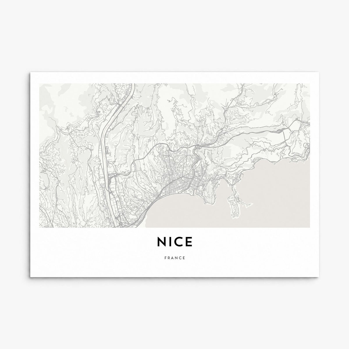 Nice Map Poster, print only (unframed)