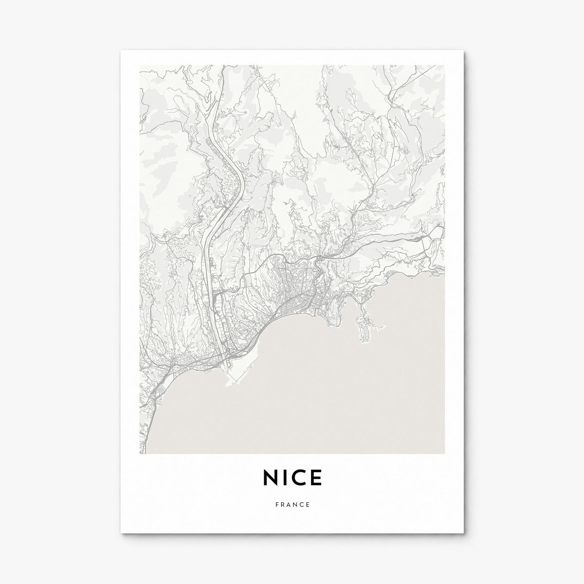 Nice Map Poster, print only (unframed)