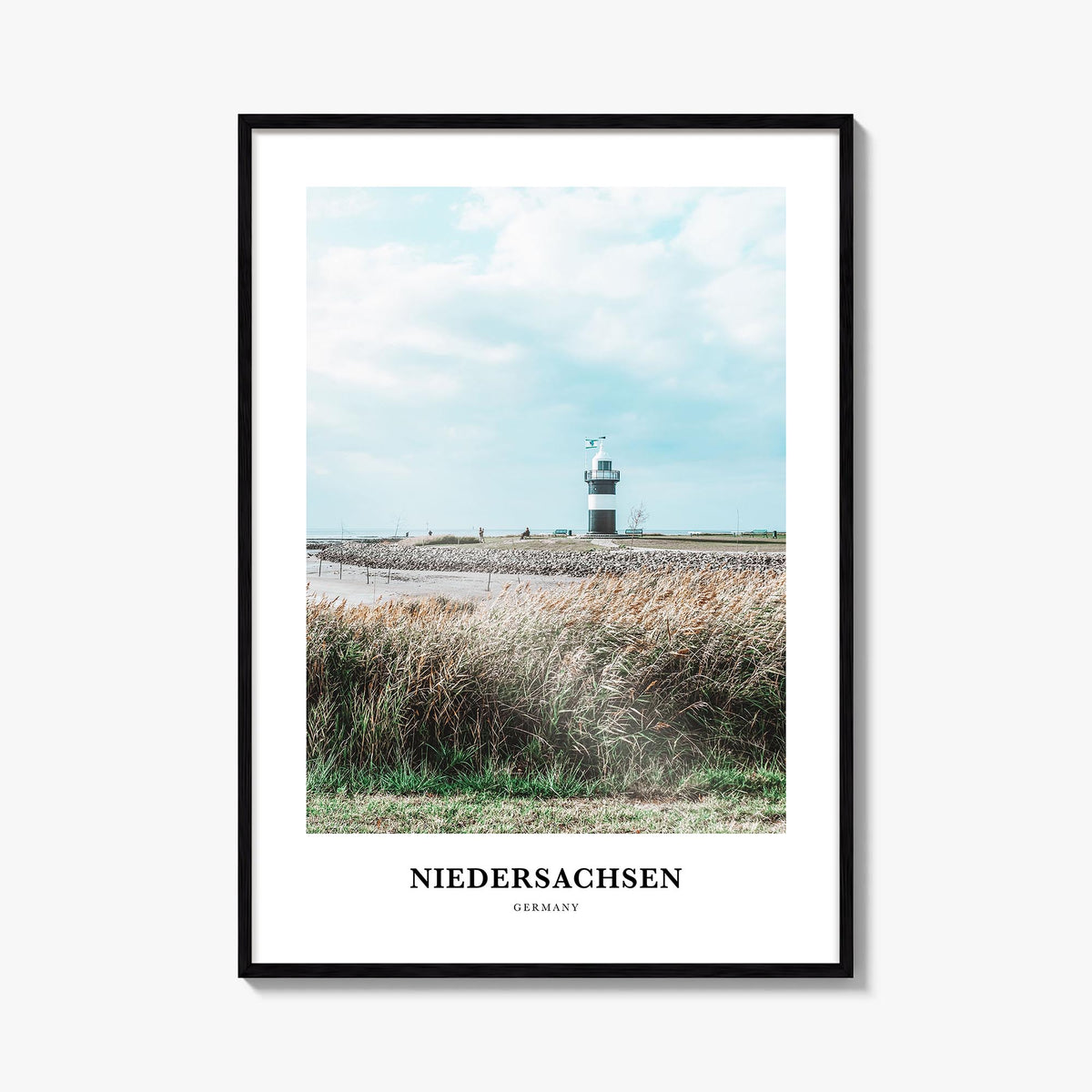 Niedersachsen colorful classic poster of Germany – vertical wall art, unframed print shown in interior mockup