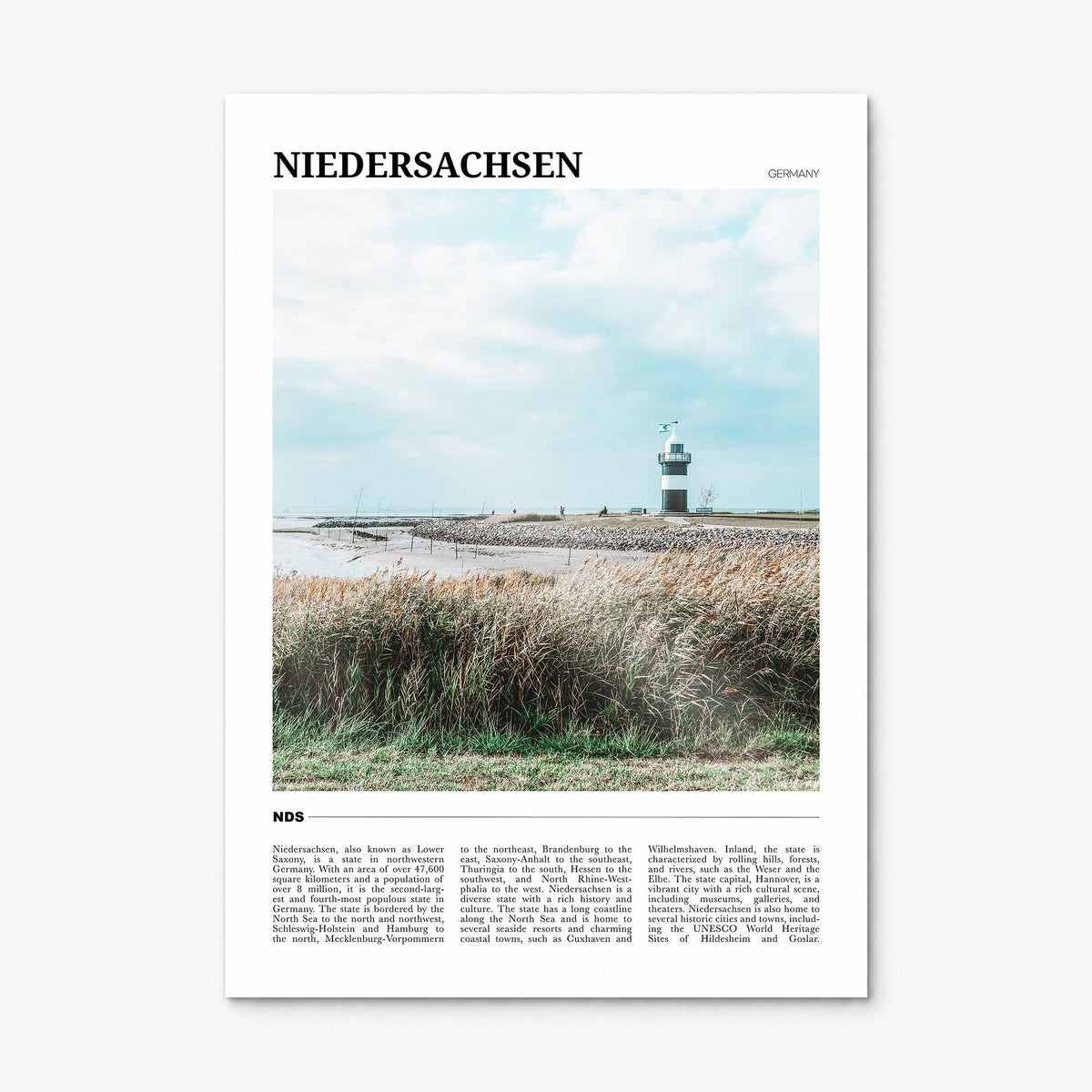 Niedersachsen Travel Poster, print only (unframed)
