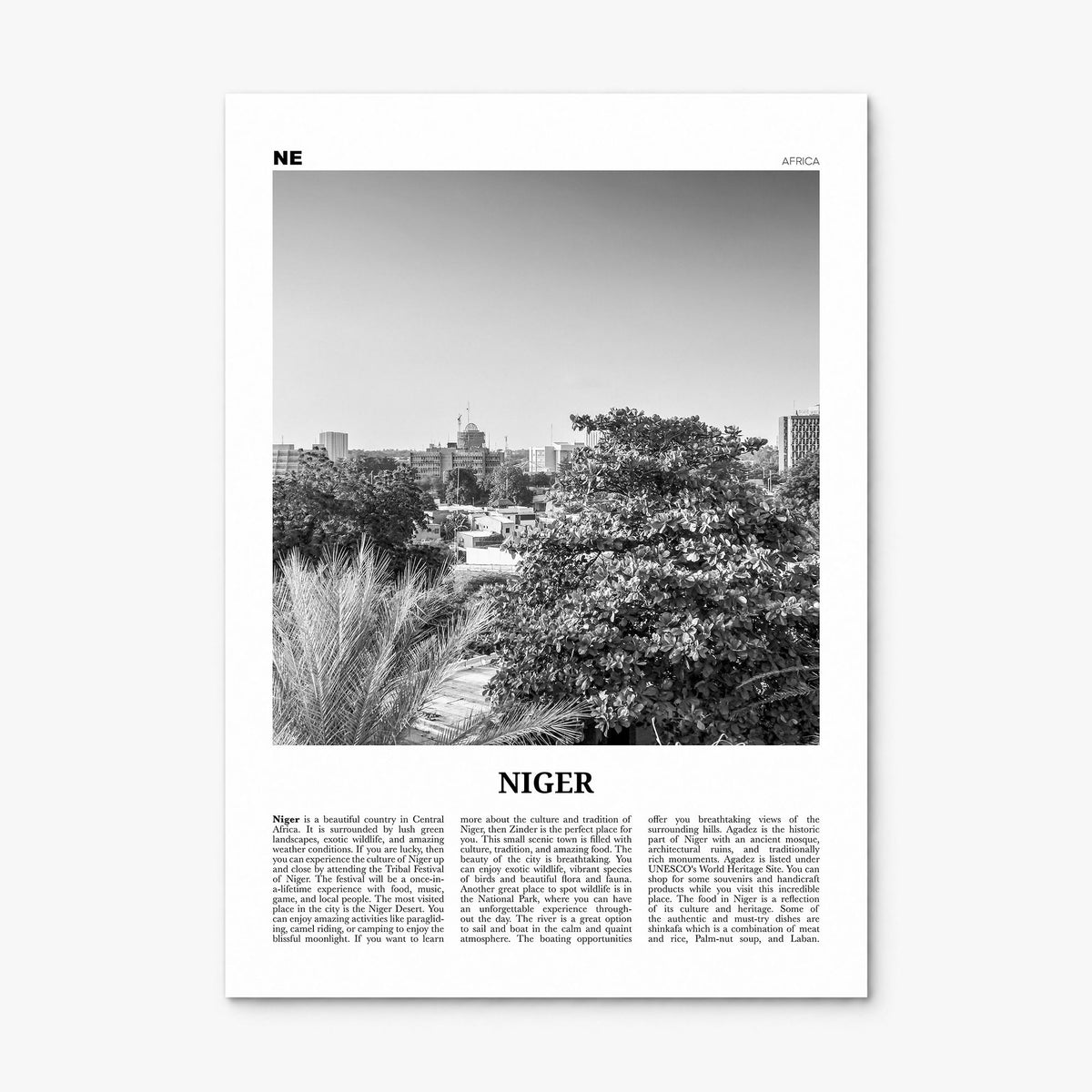 Niger Newspaper Poster, print only (unframed)