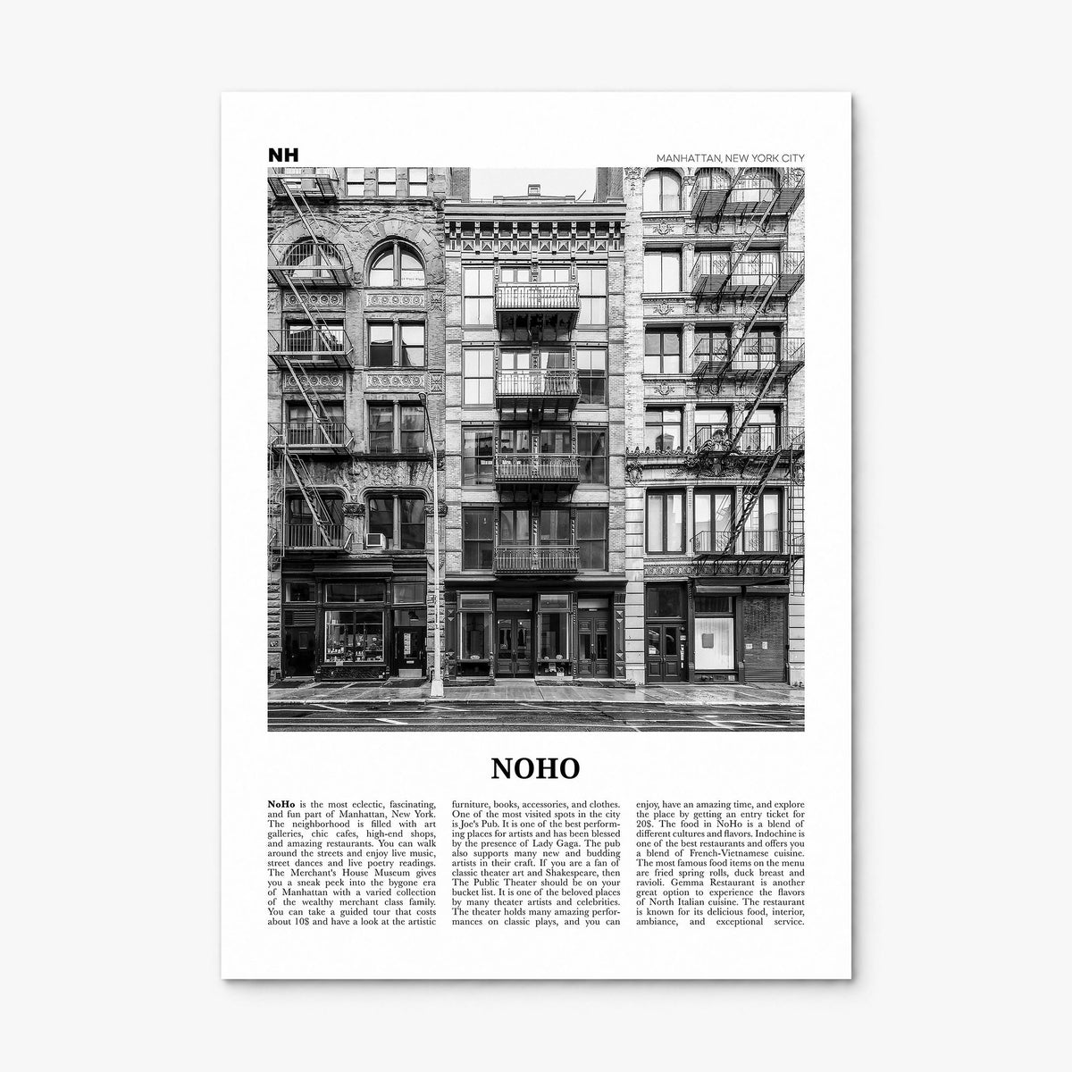 NoHo Newspaper Poster, print only (unframed)