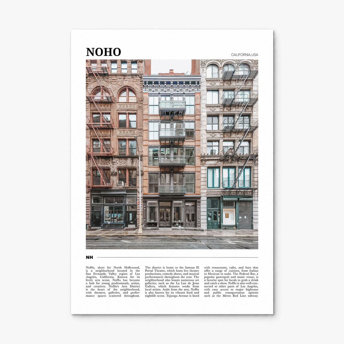 Noho Travel Poster, print only (unframed)