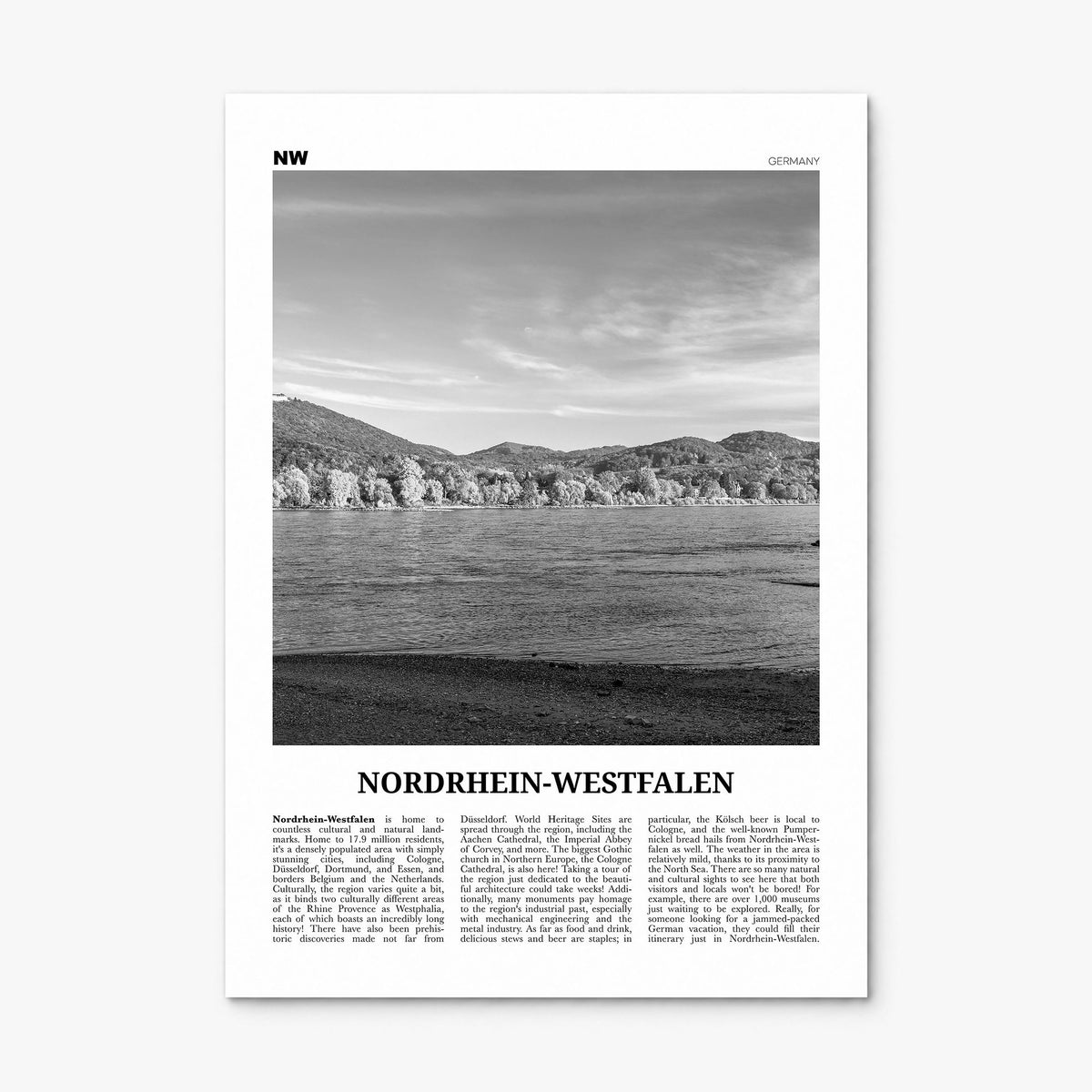 Nordrhein-Westfalen Newspaper Poster, print only (unframed)