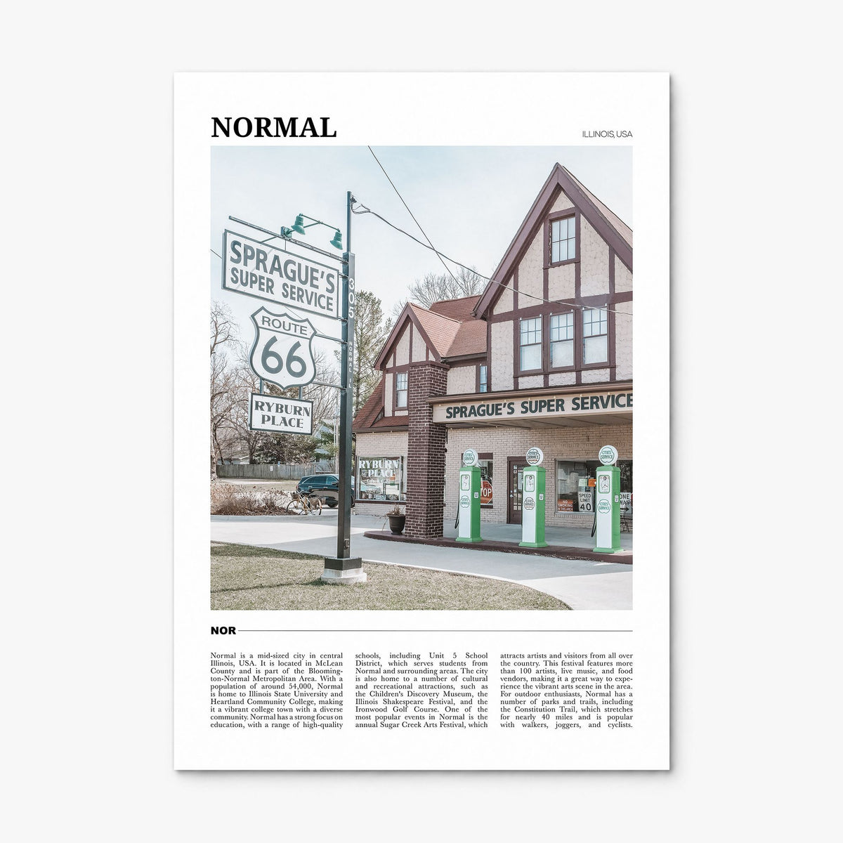 Normal Travel Poster, print only (unframed)